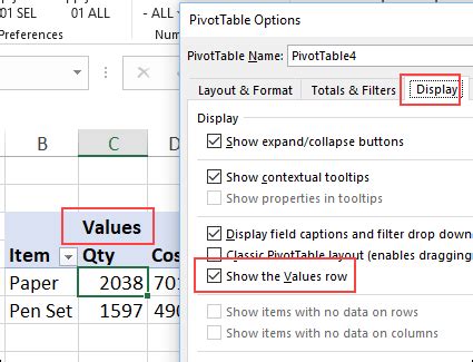 Image result for PivotTable Options