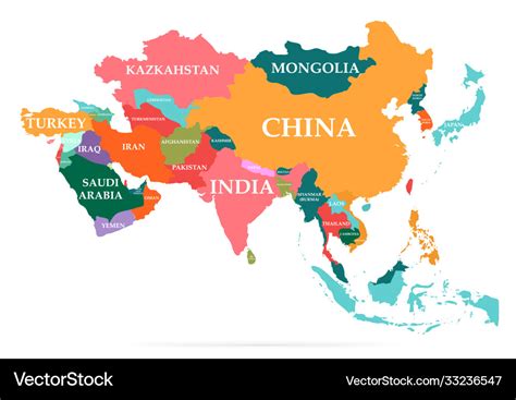 Asia Continent Map 的图像结果