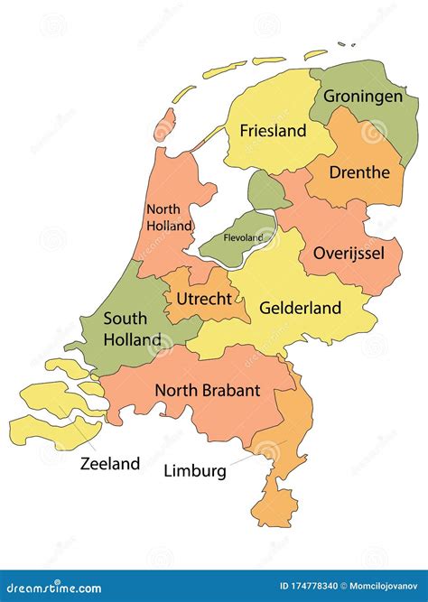 Provinces of Netherlands stock vector. Illustration of netherlands ...