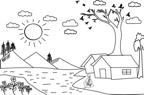 Scenery Coloring Pages For Toddlers