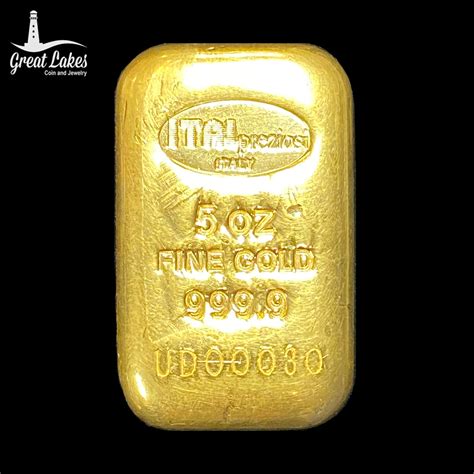Italpreziosi 5 oz Gold Bar - Great Lakes Coin