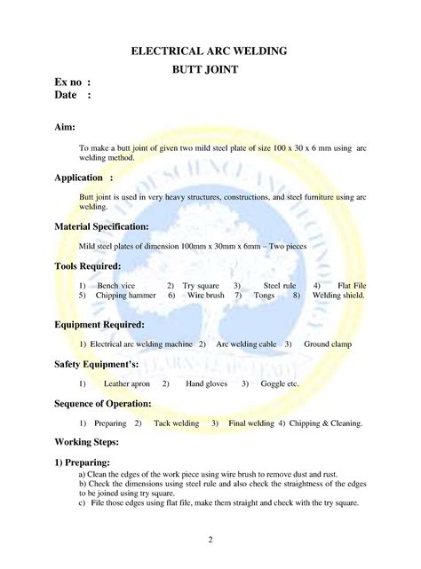 BUTT Joint - its the experiment to be written in you observation ...