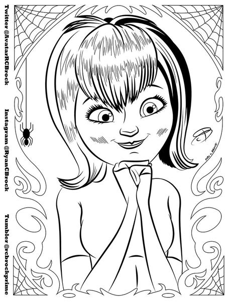 Mavis from Hotel Transylvania Coloring Page by Ryan C Brock | Coloring ...