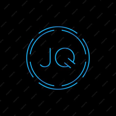 monograma del logotipo de jq con plantilla de diseño de estilo de barra ...