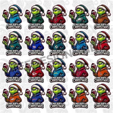 32 Grinch NFL Designs PNG – Tee Designs