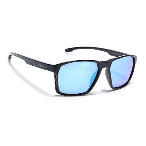 Eyejack Shine Black Square Polarized Sunglasses for Men & Women (91143 ...