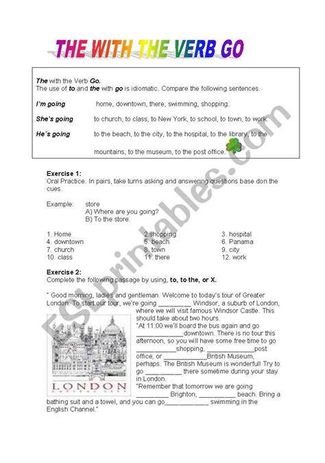 Verb Forms of Go Worksheet 的图像结果