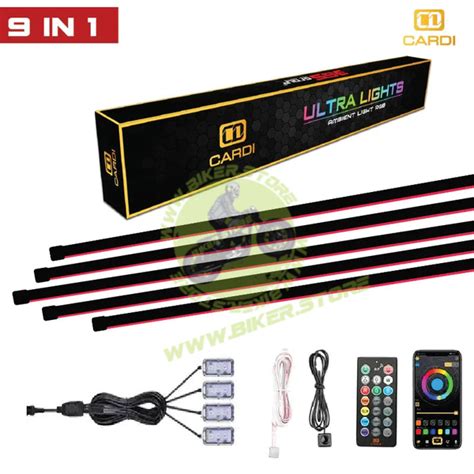 Cardi Ambient Smart LED Ambient Light Strip Kit for Interior Car Light ...