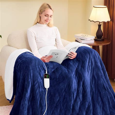 Amazon.com: greenoak Heated Blanket Electric Full 72"X84", Heating ...
