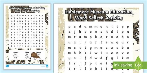 Haslemere Museum Education Word Search | History Resource