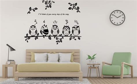 PAPER PLANE DESIGN Vinyl Flowers Birds Wall Sticker, 70 x 50 cm ...