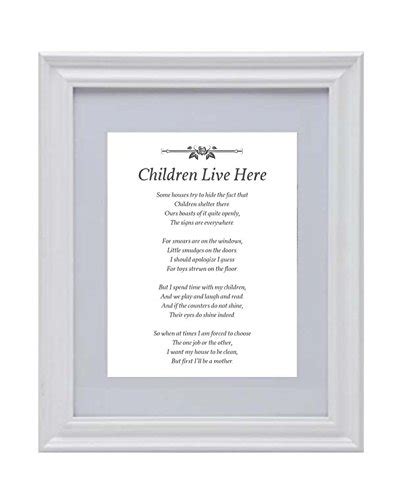 Excuse This House/Children Live Here, Mothers Poem Framed Wall Art ...
