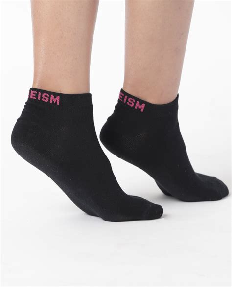Rareism Womens Socks Black Organic Bamboo Fabric Low Ankle