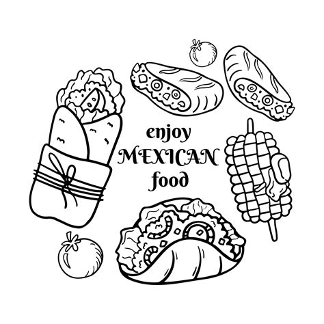 Mexican Food Coloring Page at getrachelblog Blog