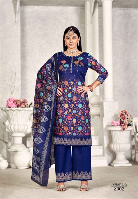 JT COTTON ASIANA JAM SATIN BRANDED LADIES DRESS MATERIAL