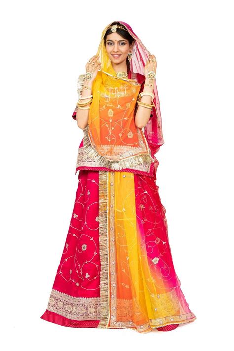 Buy Red Chanderi Rajputi Poshak | Best Rajputi Poshaks Satin | YUVTI ...
