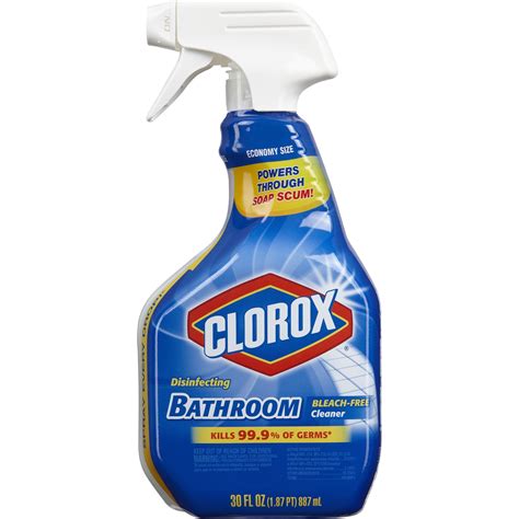 Clorox Disinfecting Bathroom Cleaner, Spray Bottle, 30 Ounces - Walmart ...