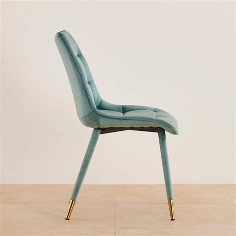 Buy Bianca Set of 2 Velvet Dining Chairs - Sea Blue from Home Centre at ...