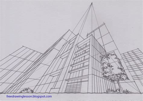 Image result for Building Perspective Drawing