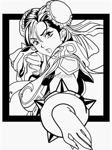 "CHUN-LI" Sticker for Sale by majotoyokai | Redbubble