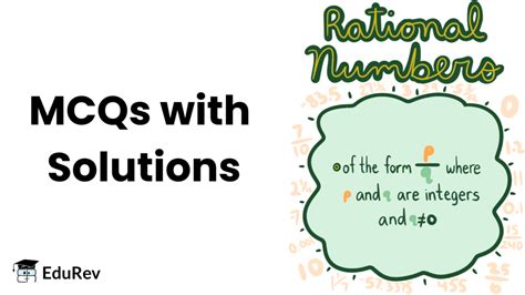 MCQ Questions for Class 8 Maths - Rational Numbers
