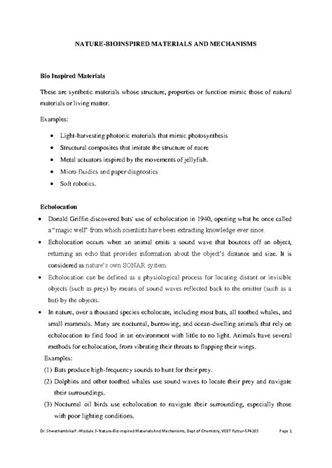 M 4 - Bio - Biology 4th sem lecture notes - NATURE-BIOINSPIRED ...