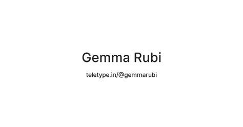 Gemma Rubi — Teletype