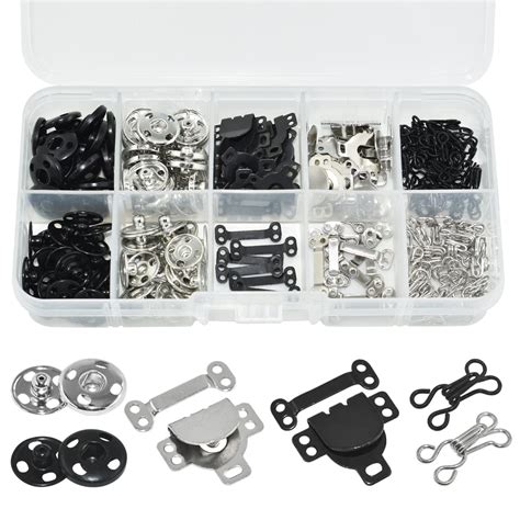 Amazon.com: 100 Pairs 3 Styles Skirt Hooks and Eyes Hook Closures ...