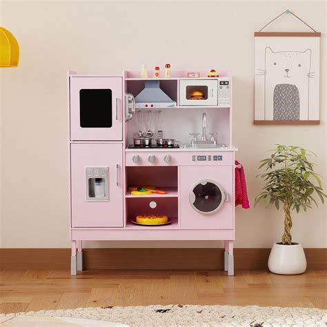 Kids Pretend Play Kitchen with Range Hood Ice Maker and Phone | Michaels