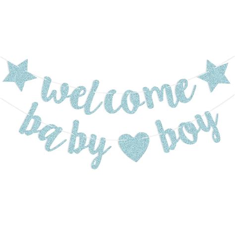 Welcome Baby Boy Banner | Baby Shower Decorations