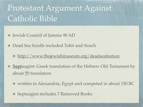 Catholic vs. Protestant Bible Slides | KEY