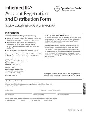 Fillable Online Inherited IRA Instruction Booklet. Portfolio Builder ...