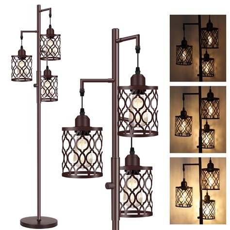 68" Farmhouse floor lamp, Dimmable Industrial Floor Lamps for Living ...