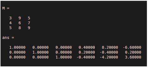 Image result for Rref in MATLAB