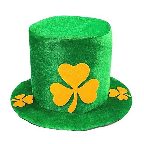 Odeerbi St. Patrick's Day Top Hat for Men Women New Trendy Green Irish ...