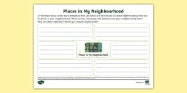 KS1 My Neighbourhood Mind Map