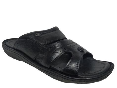 Copper Brand men's 8680 Leather Chappal/Flipflop/Slippers (Black ...