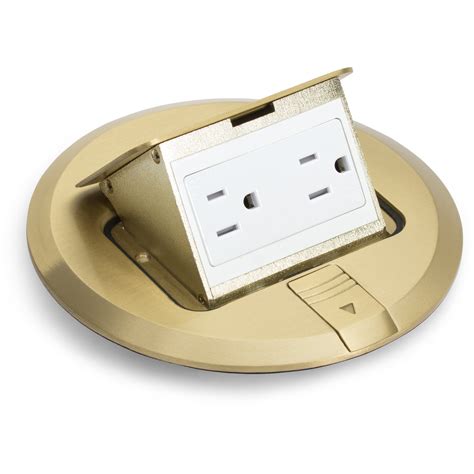 Lew Electric PUFP-BD Pop Up Floor Box, 15A Outlet, No Box - Brass ...