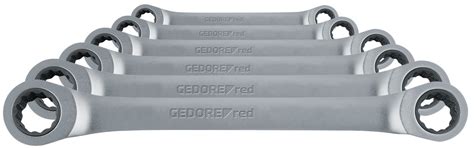 GEDORE double ring ratchet set straight shape, metric, 6piece : Amazon ...