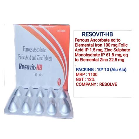 RESOVIT-HB TABLETS Resolve Pharma Solutions