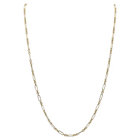 Tiffany and Co. 18 Karat Yellow Gold Paper Clip Chain Link Necklace at ...