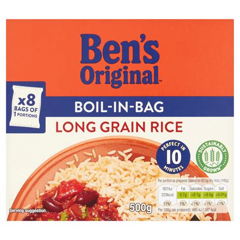 Ben's Original Boil in the Bag Long Grain Rice (500 g) - Storefront EN