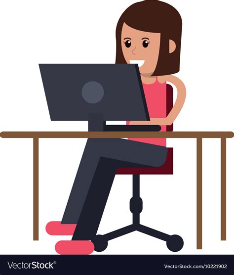 Icon of a Lady Using Computer 的图像结果