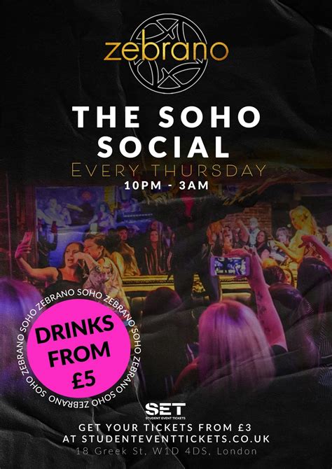 SOHO SOCIAL @ ZEBRANO SOHO THURSDAY 26TH JUNE, Soho Zebrano, London, 26 ...