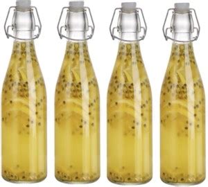 TOMATUS Flip Top Classic Swing Top Glass Bottles with Lids for Water ...