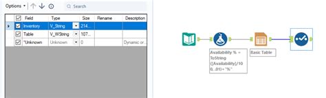 Alteryx Table Tool 的图像结果