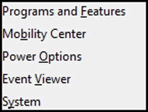 Windows Quick Access Menu 的图像结果