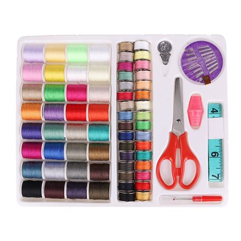 LOLPI Essential Home and DIY Sewing Kit, Portable 64 Color Sewing ...