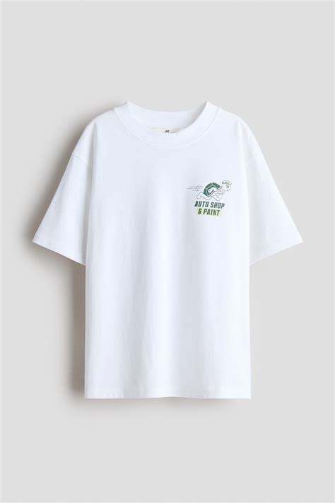 Loose-fit printed T-shirt - White/Turtles - Kids | H&M IN