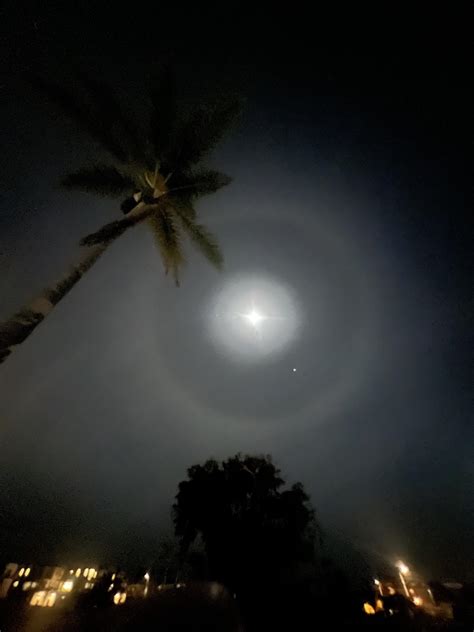 What is this giant ring around the moon? It looks a little more ...